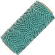 Bobine de fil plat ciré Linhasita pour macramé 1.4 mm - Green Turquoise (224) x167m