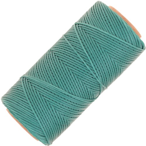 Bobine de fil plat ciré Linhasita pour macramé 1.4 mm - Green Turquoise (224) x167m