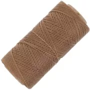 Bobine de fil plat ciré Linhasita pour macramé 1.4 mm - Old Gold (604) x167m