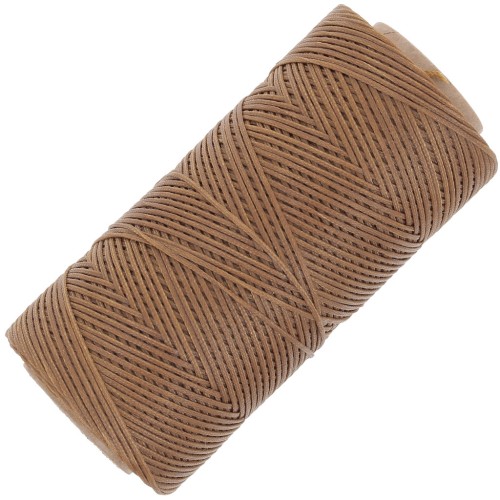 Bobine de fil plat ciré Linhasita pour macramé 1.4 mm - Old Gold (604) x167m