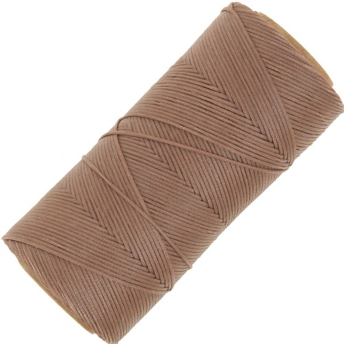 Bobine de fil plat ciré Linhasita pour macramé 1.4 mm - Sable (214) x167m