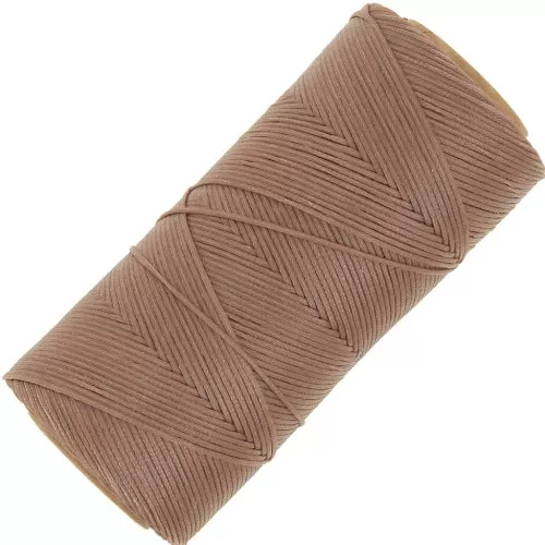 Bobine de fil plat ciré Linhasita pour macramé 1.4 mm - Sable (214) x167m