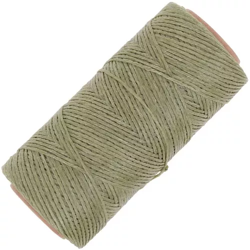 Bobine de fil plat ciré Linhasita pour macramé 1.4 mm - Vert militaire (90) x167m