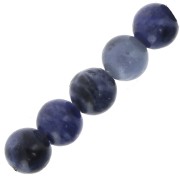 Perles rondes en pierre gemme Sodalite du Brésil 4 mm x20