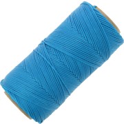 Bobine de fil plat ciré Linhasita pour macramé 1.4 mm - Dark Turquoise (707) x167m