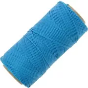 Bobine de fil plat ciré Linhasita pour macramé 1.4 mm - Dark Turquoise (707) x167m