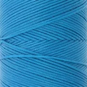 Bobine de fil plat ciré Linhasita pour macramé 1.4 mm - Dark Turquoise (707) x167m