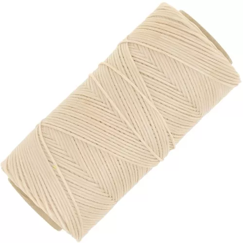 Bobine de fil plat ciré Linhasita pour macramé 1.4 mm - Sand (924) x167m