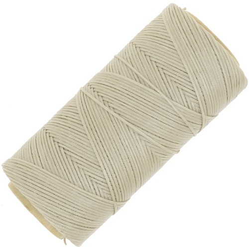 Bobine de fil plat ciré Linhasita pour macramé 1.4 mm - Beige (05) x167m