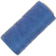 Bobine de fil plat ciré Linhasita pour macramé 1.4 mm - Blue (692) x167m