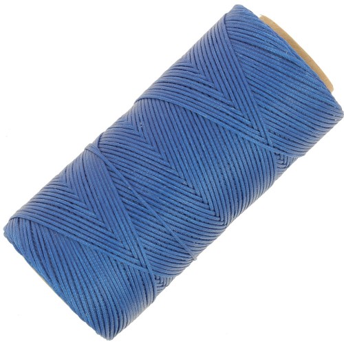 Bobine de fil plat ciré Linhasita pour macramé 1.4 mm - Blue (692) x167m