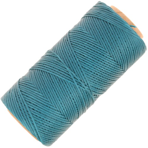 Bobine de fil plat ciré Linhasita pour macramé 1.4 mm - Teal (228) x167m