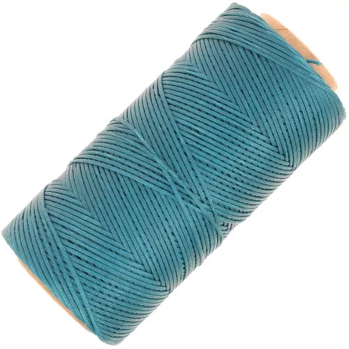 Bobine de fil plat ciré Linhasita pour macramé 1.4 mm - Teal (228) x167m