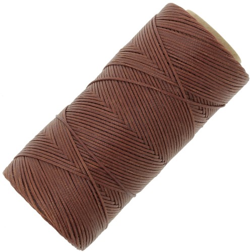 Bobine de fil plat ciré Linhasita pour macramé 1.4 mm - Marron (631) x167m
