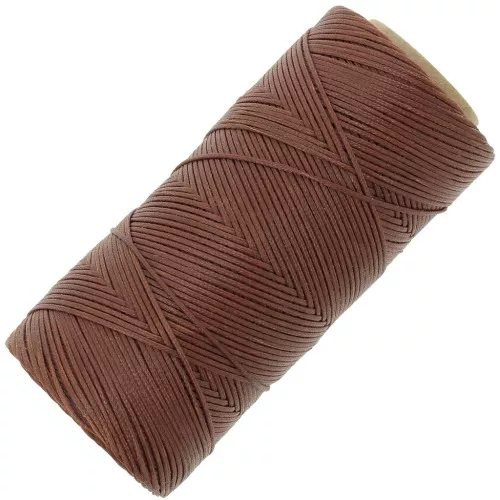 Bobine de fil plat ciré Linhasita pour macramé 1.4 mm - Marron (631) x167m