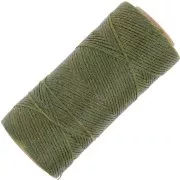 Bobine de fil plat ciré Linhasita pour macramé 1.4 mm - Olive Green (88) x167m