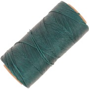 Bobine de fil plat ciré Linhasita pour macramé 1.4 mm - Emeraude (386) x167m