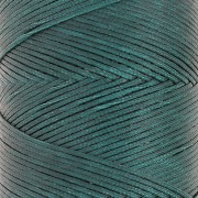 Bobine de fil plat ciré Linhasita pour macramé 1.4 mm - Emeraude (386) x167m