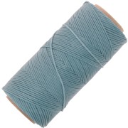 Bobine de fil plat ciré Linhasita pour macramé 1.4 mm - Bleu gris (549) x167m