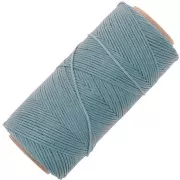 Bobine de fil plat ciré Linhasita pour macramé 1.4 mm - Bleu gris (549) x167m