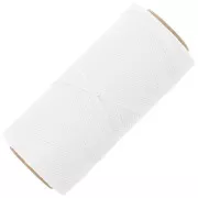 Bobine de fil plat ciré Linhasita pour macramé 1.4 mm - Blanc (BCO ALV) x167m