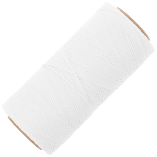 Bobine de fil plat ciré Linhasita pour macramé 1.4 mm - Blanc (BCO ALV) x167m