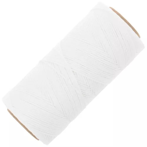Bobine de fil plat ciré Linhasita pour macramé 1.4 mm - Blanc (BCO ALV) x167m