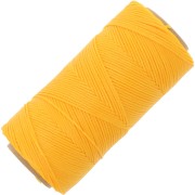 Bobine de fil plat ciré Linhasita pour macramé 1.4 mm - Golden Yellow (218) x167m