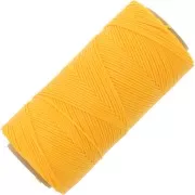 Bobine de fil plat ciré Linhasita pour macramé 1.4 mm - Golden Yellow (218) x167m