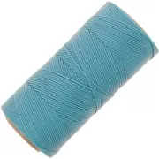 Bobine de fil plat ciré Linhasita pour macramé 1.4 mm - Turquoise (229) x167m