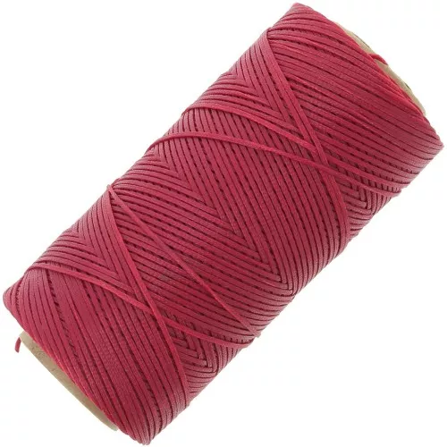 Bobine de fil plat ciré Linhasita pour macramé 1.4 mm - Red (233) x167m