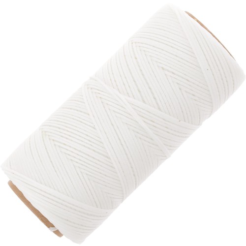 Bobine de fil plat ciré Linhasita pour macramé 1.4 mm - Natural x167m