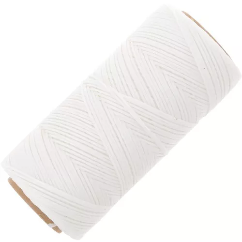 Bobine de fil plat ciré Linhasita pour macramé 1.4 mm - Natural x167m