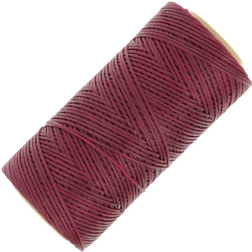 Bobine de fil plat ciré Linhasita pour macramé 1.4 mm - Burgundy (60) x167m