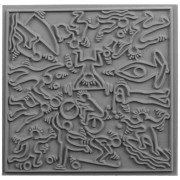Plaque de texture pour pâte polymère 90 mm - Motif Sports x1
