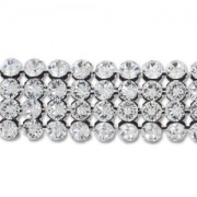 PureCrystal Crystal Mesh Hotfix 40001 4 rangs 11 mm Crystal  x5cm