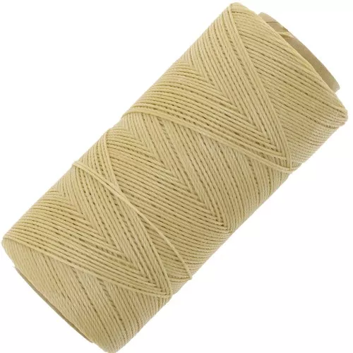 Bobine de fil ciré Linhasita pour micro macramé 0.75 mm - Chamois (315) x228m
