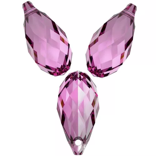Gouttes PureCrystal 6010 13x6.5 mm - Dark Rose x1