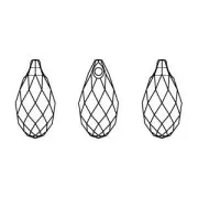 Gouttes PureCrystal 6010 13x6.5 mm - Dark Rose x1