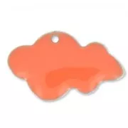 Sequins nuages résine époxy 25x15 mm Light Rose x6