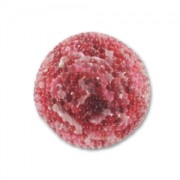 Perle ronde incrustée de perles 14 mm Rose foncé x1|raw }}