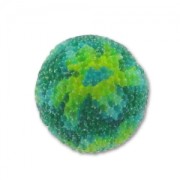 Perle ronde incrustée de perles motif fleur 14 mm Vert x1|raw }}