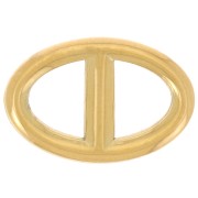 Intercalaire maille marine 17.5x11 mm - Acier inoxydable 316L Doré x1