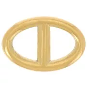 Intercalaire maille marine 17.5x11 mm - Acier inoxydable 316L Doré x1