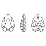 Cabochon PureCrystal 4320 14x10 mm - Crystal Soft Rose Ignite x1