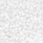 Perles rocailles Preciosa 9/0 2.5 mm - Blanc opaque x250g