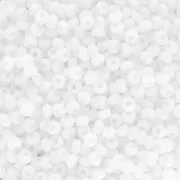 Perles rocailles Preciosa 9/0 2.5 mm - Blanc opaque x250g