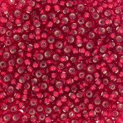 Perles rocailles Preciosa 11/0 2 mm - Ruby Silver Lined x20g