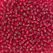 Perles rocailles Preciosa 11/0 2 mm - Ruby Silver Lined x20g