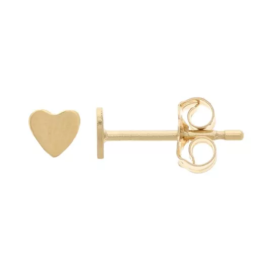 Boucles d'oreilles mini coeur 3.5 mm - Gold Filled (or laminé) x2